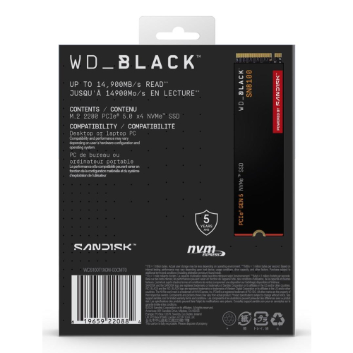 SSD WD Black SN8100 w/o HS 1TB WDS100T1X0M-23386441