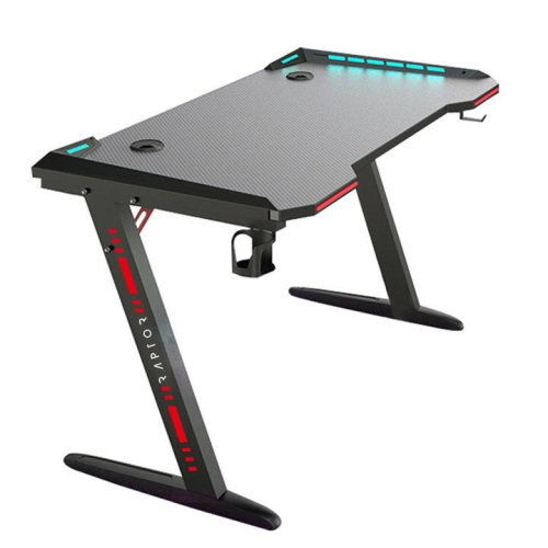 Biurko gamingowe Raptor GT100 120x60cm RGB czarne-23386483