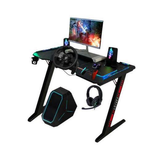 Biurko gamingowe Raptor GT100 120x60cm RGB czarne-23386484