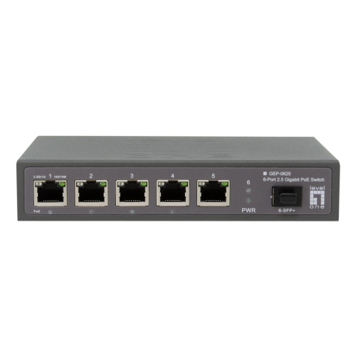Przełącznik LevelOne GB PoE+ 6-portowy 65 W 10 Gb/s-23389982