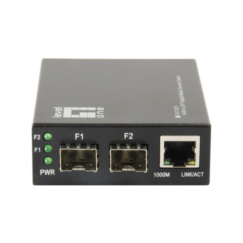 LevelOne GVT-2011 - Media konwerter - GigE - 10Base-T, 100Base-TX, 1000Base-T, 1000Base-X - RJ-45 / SFP (mini-GBIC)-2338