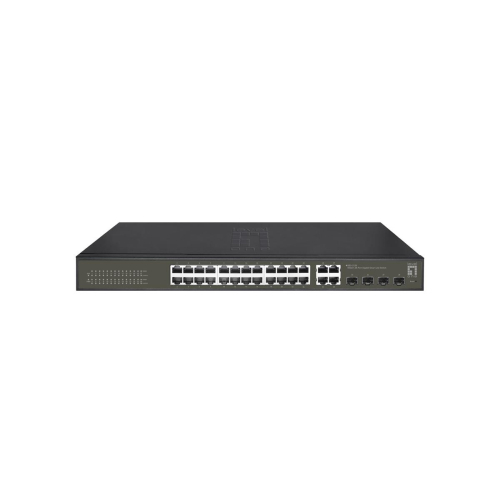 LevelOne GES-2128 przełącznik sieciowy Zarządzany L2 Gigabit Ethernet (10/100/1000) Czarny