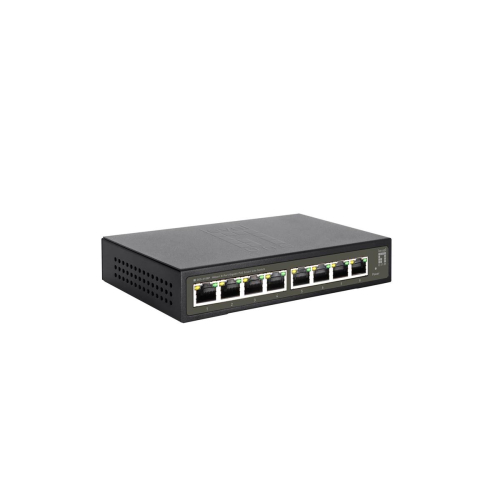 LevelOne Hilbert 8-portowy gigabitowy przełącznik PoE Smart Lite - 802.3at/af PoE - 8 wyjść PoE - Budżet mocy 112,8