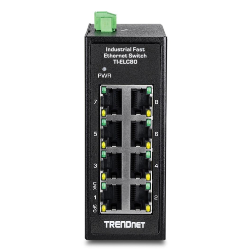 Trendnet TI-ELC80 przełącznik sieciowy Nie zarządzany Fast Ethernet (10/100) Czarny-23390088