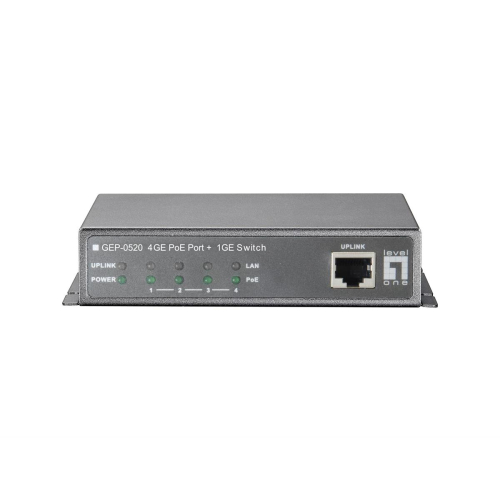 Przełącznik LevelOne GEP-0520 - 4 x 10/100/1000 PoE + 1 x 10/100/1000 - Pulpit-23390156