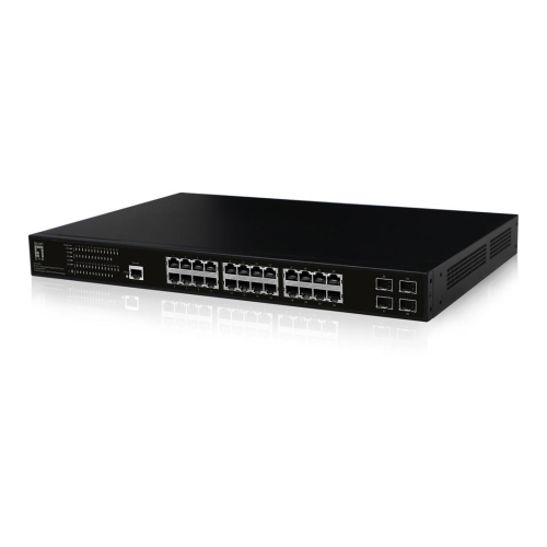 Zarządzalny przełącznik PoE+ LevelOne GB/L2 28-portowy 19