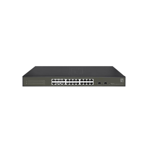 Przełącznik LevelOne Hilbert 26-portowy Gigabit Smart Lite - 24 x Gigabit RJ45 - 2 x Gigabit SFP (GES-2126)