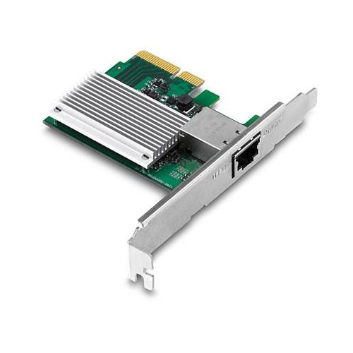 Karta sieciowa Trendnet TEG-10GECTX, wewnętrzna, przewodowa, PCI Express, Ethernet, 10000 Mbit/s, zielony, szary-233904