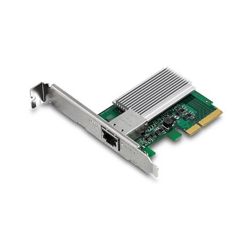 Karta sieciowa Trendnet TEG-10GECTX, wewnętrzna, przewodowa, PCI Express, Ethernet, 10000 Mbit/s, zielony, szary-233904
