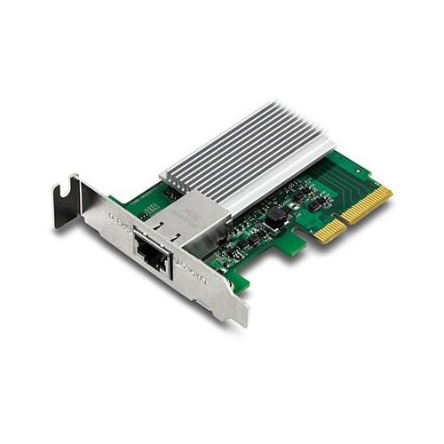 Karta sieciowa Trendnet TEG-10GECTX, wewnętrzna, przewodowa, PCI Express, Ethernet, 10000 Mbit/s, zielony, szary-233904