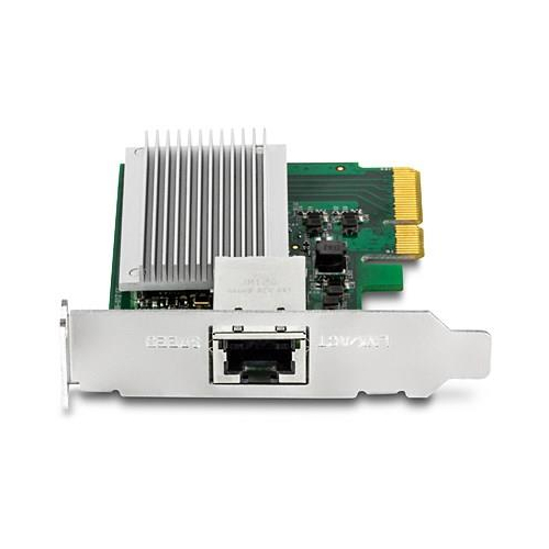 Karta sieciowa Trendnet TEG-10GECTX, wewnętrzna, przewodowa, PCI Express, Ethernet, 10000 Mbit/s, zielony, szary-233904