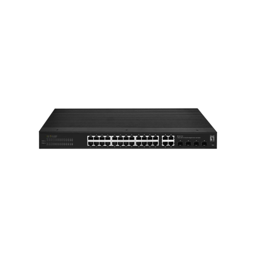 LevelOne IGS-2128 przełącznik sieciowy Zarządzany L2 Gigabit Ethernet (10/100/1000) Czarny