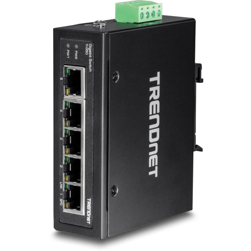 TRENDnet Industrie Switch 5 Port Gbit IP30 DIN-Rail Metall
