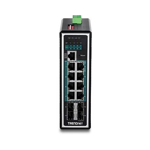 Przełącznik przemysłowy TRENDnet 12Port Gbit zarządzany L2+ PoE+ Metal-23390666