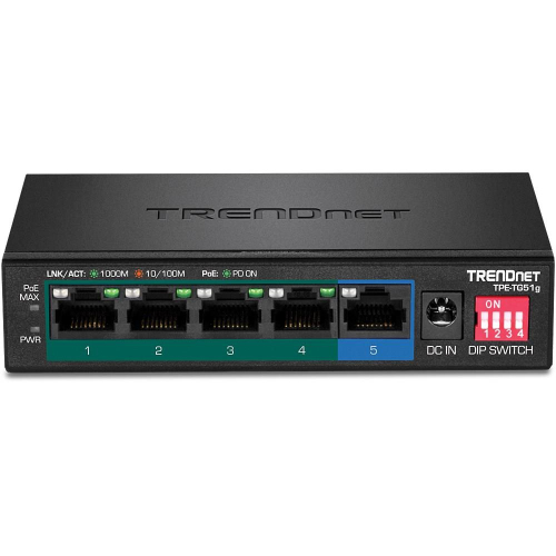 TRENDnet Switch 5 Port Gbit PoE+ 60W Metall-23390789