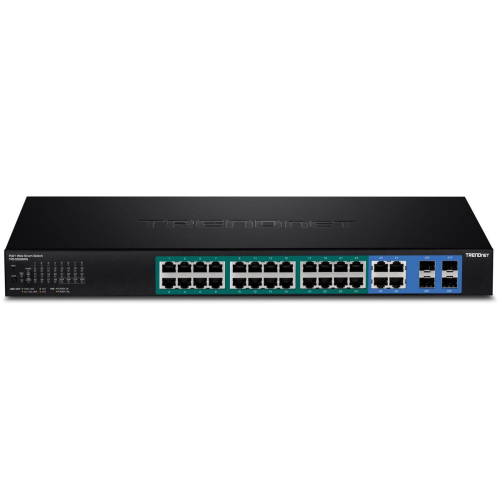 Przełącznik TRENDnet 28 portów zarządzalny Gbit PoE+ 370W WebSmart 19