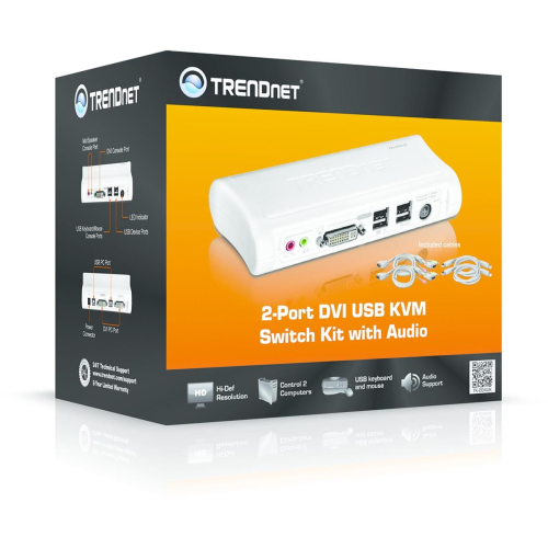 TRENDnet KVM 2-Port DVI USB Switch mit Audio Kit-23390831