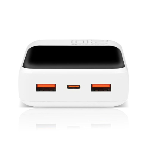 EVERACTIVE POWERBANK 20 000MAH, 2X USB, 1X USB-C 22,5W, QC4+, WYŚWIETLACZ LCD, BIAŁY EB-20Q-23394724