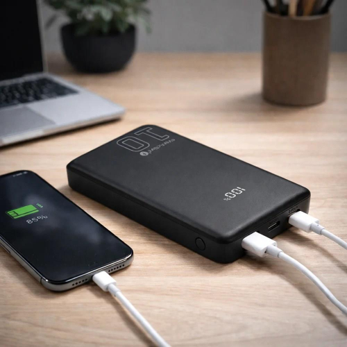 EVERACTIVE POWERBANK 10 000MAH, 1X USB, 2X USB-C, 20W, QC4+, WYŚWIETLACZ LCD, CZARNY EB-11QB-23394736
