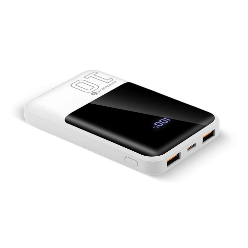 EVERACTIVE POWERBANK 10 000MAH, 2X USB, 1X USB-C 22,5W, QC4+, WYŚWIETLACZ LCD, BIAŁY EB-10Q-23394739