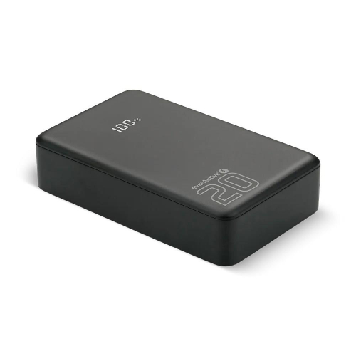 EVERACTIVE POWERBANK 20 000MAH, 1X USB, 2X USB-C, 20W, QC4+, WYŚWIETLACZ LCD, CZARNY EB-22QB