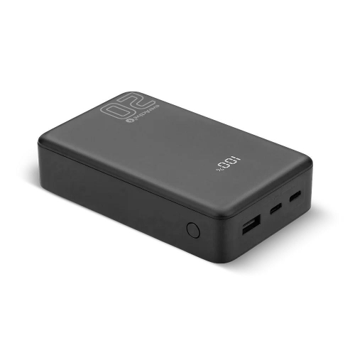 EVERACTIVE POWERBANK 20 000MAH, 1X USB, 2X USB-C, 20W, QC4+, WYŚWIETLACZ LCD, CZARNY EB-22QB-23394747