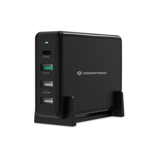 Conceptronic OZUL01B ładowarka do urządzeń przenośnych Uniwersalne Czarny Prąd przemienny Szybkie ładowanie Wewnętrzna