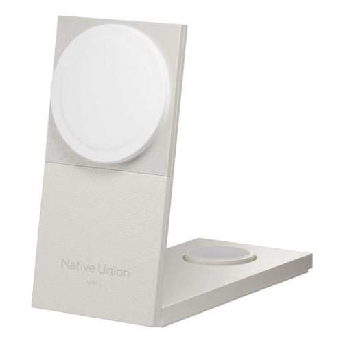Native Union Rise 3-In-1 Qi2 Smartfon Jasny Szary USB Bezprzewodowe ładowanie Wewnętrzna