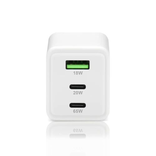 EVERACTIVE ŁADOWARKA SIECIOWA GAN 1 X USB, 2 X USB-C QUICK CHARGE 4+ 65W BIAŁA SC-655Q-23394963