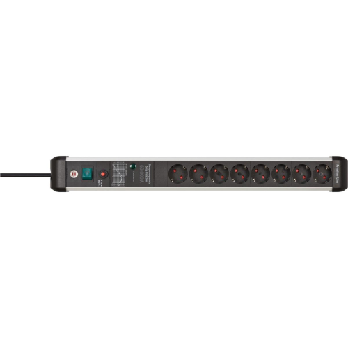 Listwa przeciwprzepięciowa Brennenstuhl 1391010800, aluminium (elok), czarna-23395162
