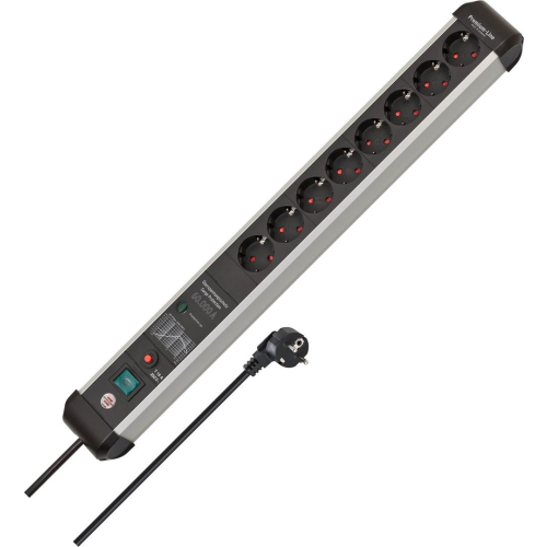 Listwa przeciwprzepięciowa Brennenstuhl 1391010800, aluminium (elok), czarna