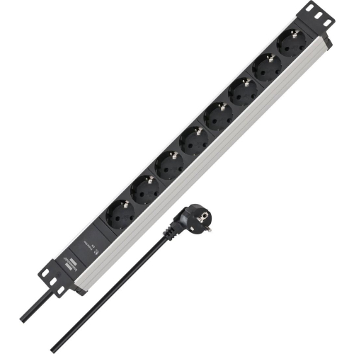 Brennenstuhl - SS 19.500A - Alu-Line - Listwa zasilająca 8-drożna, 2m