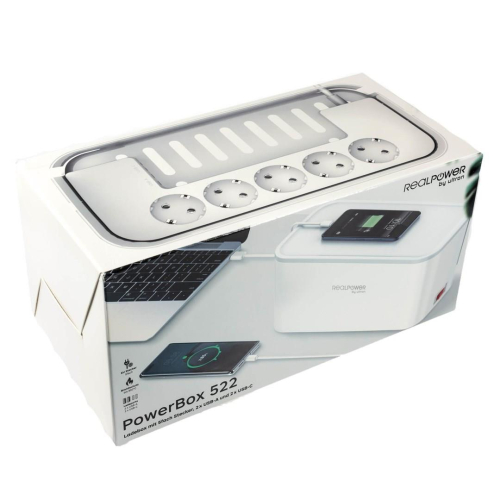 RealPower PowerBox 522 rozgałęziacz 1,5 m 5 x gniazdo sieciowe Wewnętrzna Biały-23395335