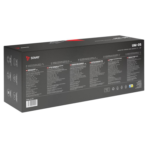 SAVIO UCHWYT BIURKOWY NA MONITOR 17’’-40’’ 2-11 KG NA SPRĘŻYNIE UM-05-23398651