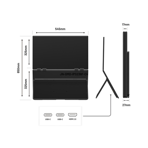 Podwójny monitor FHD JAPANNEXT 60,5 cm JN-DMD-IPS238F-C4-23399313