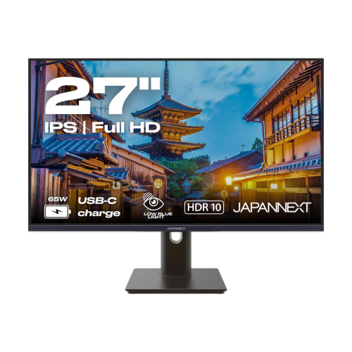 JAPANNEXT JN-IPS27FHDR-C65W-HSP monitor komputerowy 68,6 cm (27") 1920 x 1080 px Full HD LED Czarny