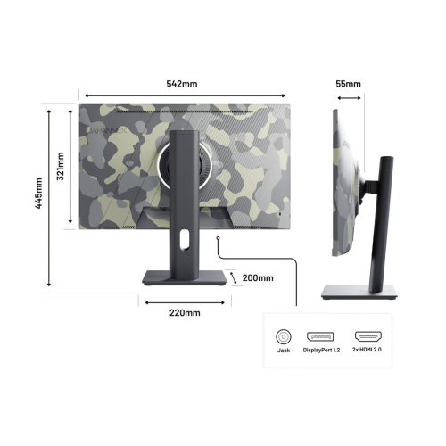 Monitor JAPANNEXT 60,5 cm JN-IPS238FHD200F-HSP-Camo 16:9 HDMI FHD-23399471