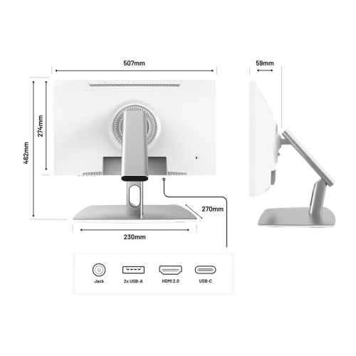 Monitor JAPANNEXT 54,6cm JN-IPS2152FHDR-C65W-FLD-T HDMI/DP Touch FHD-23399523