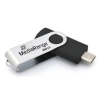MediaRange MR1955 pamięć USB 256 GB USB Type-C 3.2 Gen 1 (3.1 Gen 1) Czarny, Srebrny
