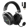 HATOR Hypergang 3 Wireless Zestaw słuchawkowy Bezprzewodowy Opaska na głowę Gaming USB Type-C / USB Type-A Bluetooth Czarny