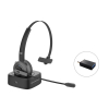 Conceptronic POLONA03BD słuchawki/zestaw słuchawkowy Bezprzewodowy Opaska na głowę Biuro/centrum telefoniczne Bluetooth Podstawka do ładowania Czarny