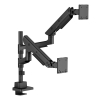 ICY BOX IB-MS702-T uchwyt / stojak do monitorów 144,8 cm (57") Biurko Czarny