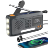 Extralink RADIO AWARYJNE BLUETOOTH SOLARNE Z KORBKA DYNAMO POWERBANK 4000MAH Z LATARKA SOS BT-4000 Przenośny Analogowe i cyfrowe Czarny, Pomarańczowy