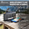 Extralink RADIO AWARYJNE BLUETOOTH SOLARNE Z KORBKA DYNAMO POWERBANK 4000MAH Z LATARKA SOS BT-4000 Przenośny Analogowe 