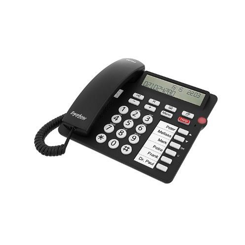 Tiptel 1081000 telefon Telefon analogowy Nazwa i identyfikacja dzwoniącego Czarny