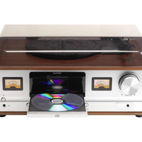 Retro wieża stereo Denver MRD-52 z gramofonem light wood-23404234