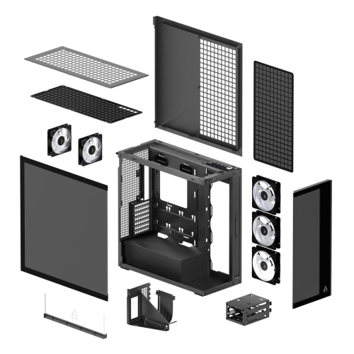 Obudowa Arctic Xtender Schwarz z oknem z GPU mountem-23404586
