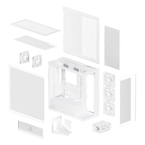 Okno Arctic Xtender Weiß Transparentes Glasfenster mit GPU mount-23404842