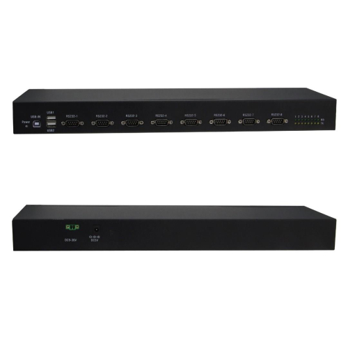 RealPower 284513 konwerter szeregowy/repeater/izolator USB 2.0 RS-232 Czarny-23410848