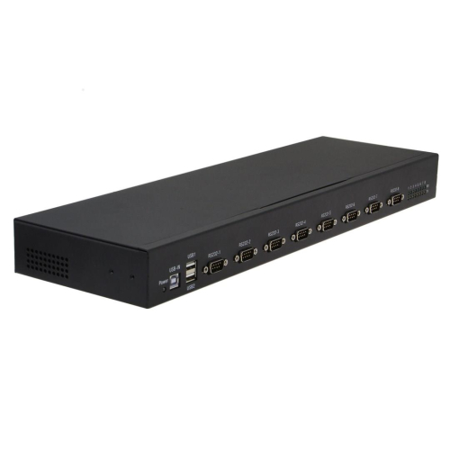 RealPower 284513 konwerter szeregowy/repeater/izolator USB 2.0 RS-232 Czarny-23410849
